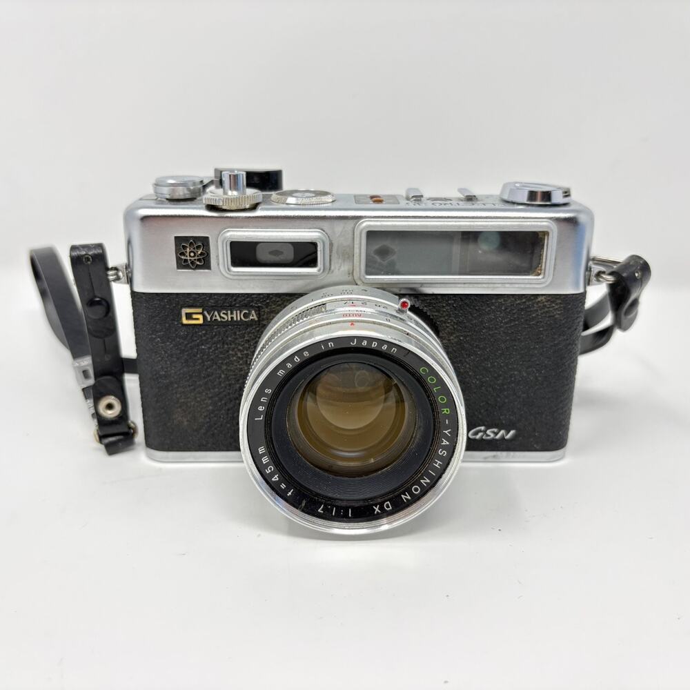 Yashica Electro 35 GSN 35mm Rangefinder w/45mm f1.7 Lens w/ Strap PARTS /REPAIR - Picture 2 of 12